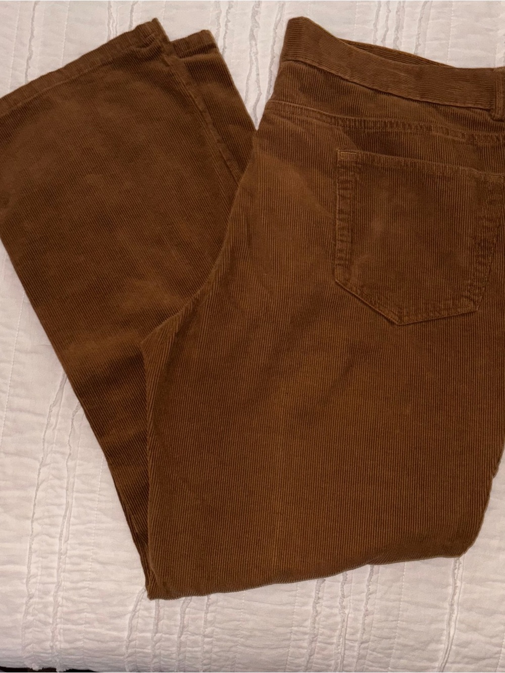 Men's Corduroy Pants — Warm Brown Straight-Leg